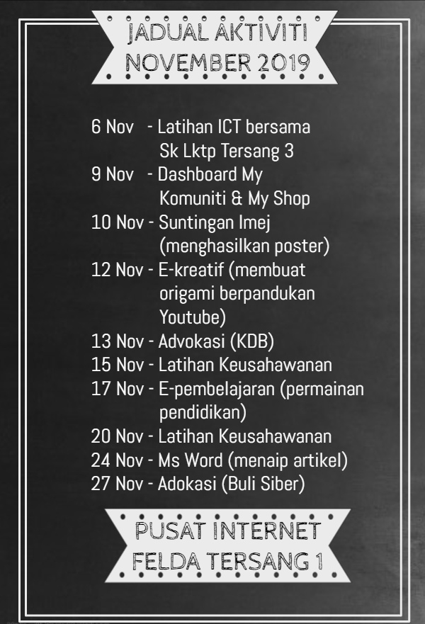 JADUAL AKTIVITI NOV 2019